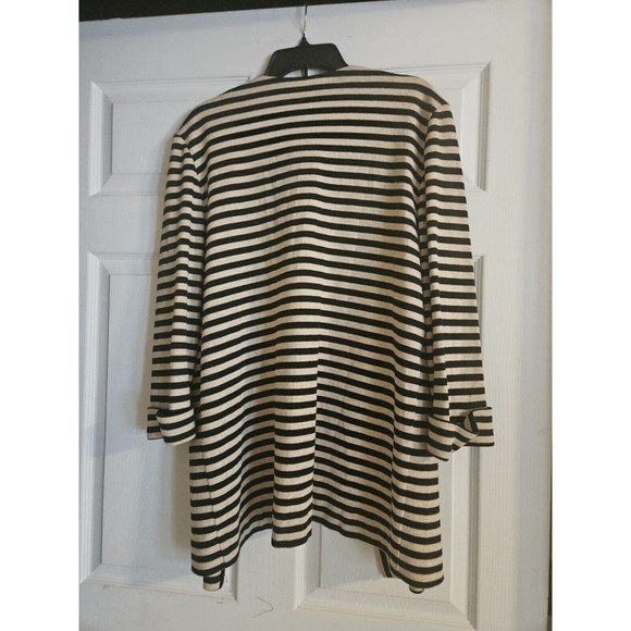 Lady Carol of New York  Womens Size 14 Open Front Cardigan Vintage Striped - Picture 4 of 4